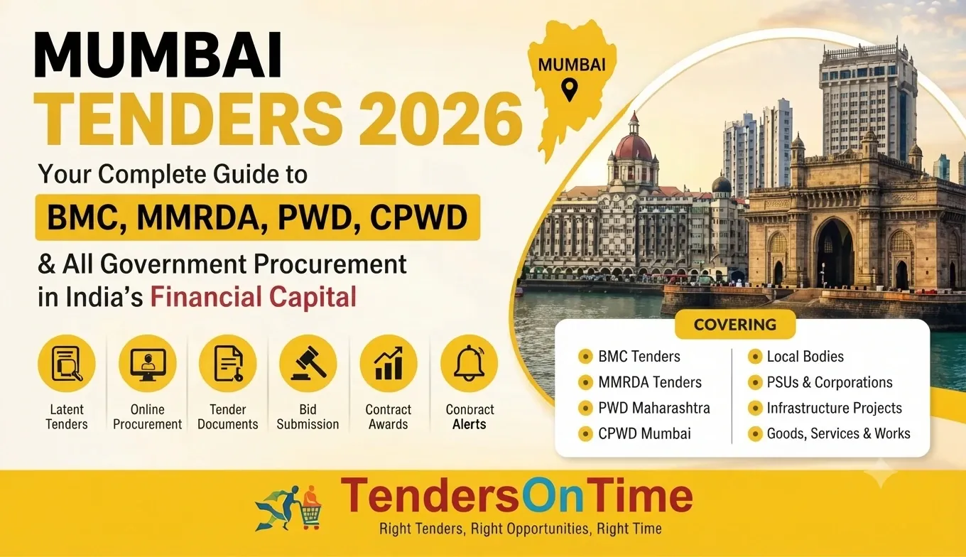 Mumbai Tenders BMC Tenders MMRDA Tenders PWD Tenders CPWD Tenders procurement